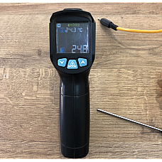 Thermomètre infrarouge laser MESTEK IR02C avec sonde externe, haute précision et large plage de mesure