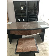 Bureau complet (armoire + bureau + fauteuil + caisson)